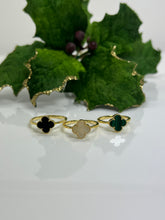 Load image into Gallery viewer, Single gold plated clover ring