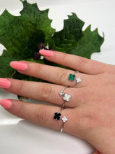 Load image into Gallery viewer, Double Clover rings silver