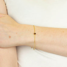 Load image into Gallery viewer, Crystal Birthstone Bracelet. Yellow gold plating