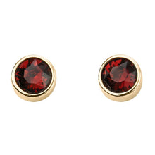 Load image into Gallery viewer, Crystal Birthstone Earrings, yellow gold plating