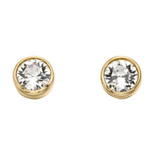 Load image into Gallery viewer, Crystal Birthstone Earrings, yellow gold plating