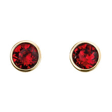Load image into Gallery viewer, Crystal Birthstone Earrings, yellow gold plating