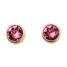 Load image into Gallery viewer, Crystal Birthstone Earrings, yellow gold plating