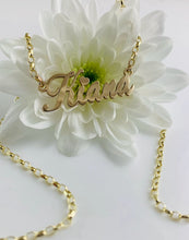 Load image into Gallery viewer, 9ct Gold Handmade Name Necklace, with or without heart.