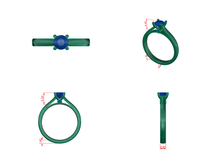 Load image into Gallery viewer, 18ct Gold 0.50ct Diamond Solitaire Engagement Ring H/Si. 18ct Rose, Yellow or White Gold.