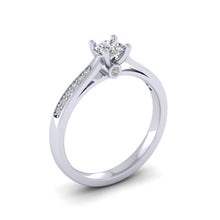 Load image into Gallery viewer, Platinum 0.36ct Diamond Solitaire Engagement Ring H/Si. 0.25ct centre diamond
