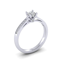 Load image into Gallery viewer, Platinum 0.36ct Diamond Solitaire Engagement Ring H/Si. 0.25ct centre diamond