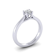 Load image into Gallery viewer, Platinum 0.25ct Diamond 'Cariad' Solitaire Engagement Ring.