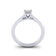 Load image into Gallery viewer, Platinum 0.25ct Diamond &#39;Cariad&#39; Solitaire Engagement Ring.
