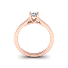 Load image into Gallery viewer, 9ct Gold 0.25ct Diamond 'Cariad' Solitaire Engagement Ring. 9ct Rose, Yellow or White Gold.