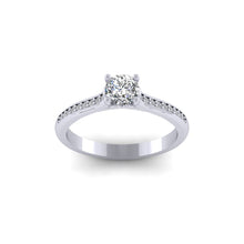 Load image into Gallery viewer, 18ct Gold 0.50ct Diamond 'Love' Solitaire Engagement Ring. 18ct Rose, Yellow or White Gold.