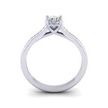 Load image into Gallery viewer, 18ct Gold 0.50ct Diamond 'Love' Solitaire Engagement Ring. 18ct Rose, Yellow or White Gold.