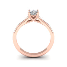 Load image into Gallery viewer, 18ct Gold 0.50ct Diamond 'Love' Solitaire Engagement Ring. 18ct Rose, Yellow or White Gold.