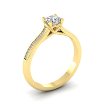Load image into Gallery viewer, 18ct Gold 0.50ct Diamond 'Love' Solitaire Engagement Ring. 18ct Rose, Yellow or White Gold.
