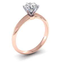 Load image into Gallery viewer, 18ct Rose Gold & Platinum Tiffany Style 1.30ct Diamond Solitaire Engagement Ring H/Si. 18ct Rose, Yellow or White Gold.