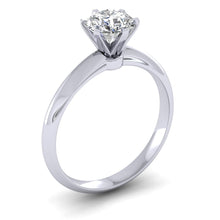 Load image into Gallery viewer, 18ct White Gold Tiffany Style 1.30ct Diamond Solitaire Engagement Ring H/Si. 18ct Rose, Yellow or White Gold.