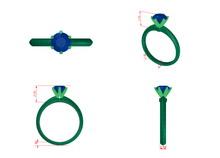 Load image into Gallery viewer, 18ct Rose Gold & Platinum Tiffany Style 1.30ct Diamond Solitaire Engagement Ring H/Si. 18ct Rose, Yellow or White Gold.
