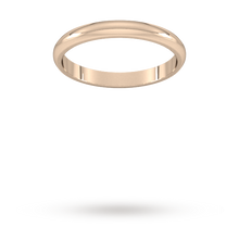 Load image into Gallery viewer, 9ct 2.5mm Rose Gold Traditional D shape Wedding Band.