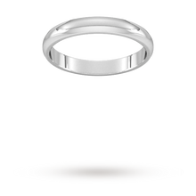 Load image into Gallery viewer, Platinum 3mm Traditional D shape Wedding Band.