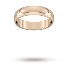 Load image into Gallery viewer, 9ct 5mm Rose Gold Traditional D shape Wedding Band.