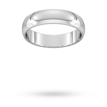 Load image into Gallery viewer, 9ct 5mm White Gold Traditional D shape Wedding Band.
