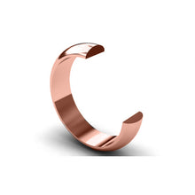 Load image into Gallery viewer, Platinum 6mm Traditional D shape Wedding Band.
