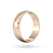 Load image into Gallery viewer, 9ct 6mm Rose Gold Traditional D shape Wedding Band.