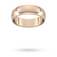 Load image into Gallery viewer, 9ct 6mm Rose Gold Traditional D shape Wedding Band.