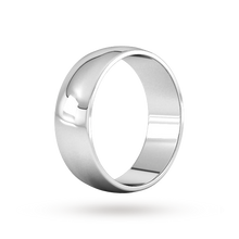 Load image into Gallery viewer, Platinum 7mm Traditional D shape Wedding Band.