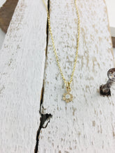 Load image into Gallery viewer, 9ct Gold Honey Bee & Diamond set Flower Necklace. Handmade by Jeffs Jewellers