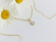 Load image into Gallery viewer, 9ct Gold Honey Bee & Diamond set Flower Necklace. Handmade by Jeffs Jewellers