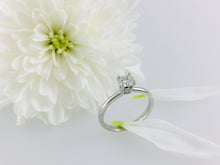 Load image into Gallery viewer, Platinum 0.76ct Diamond Solitaire Engagement Ring H/Si.