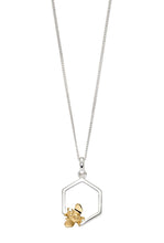 Load image into Gallery viewer, Silver Stone Set Bee Pendant