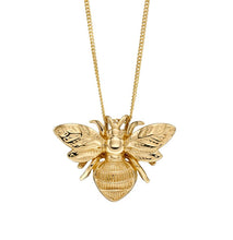 Load image into Gallery viewer, 9ct yellow gold designer bee necklace.
