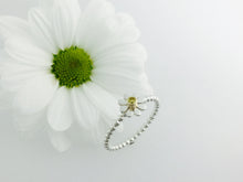 Load image into Gallery viewer, Daisy stacker ring silver & gold, flower stacker