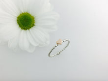 Load image into Gallery viewer, Heart stacker ring silver & rose gold