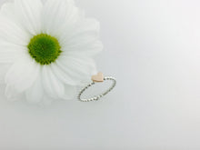 Load image into Gallery viewer, Rose gold flower stacker ring silver & 9ct gold, flower stacker