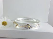 Load image into Gallery viewer, 9ct & Silver Spinner bangle, handmade worry spinning bangle.