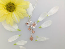 Load image into Gallery viewer, Flower Necklace Silver & Rose Gold. From Jeffs Jewellers