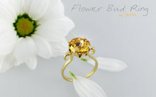Load image into Gallery viewer, Flower bud Citrine statement ring .