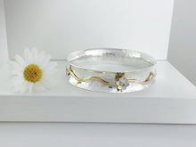 Load image into Gallery viewer, 9ct & Silver Spinner bangle, handmade worry spinning bangle.