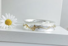 Load image into Gallery viewer, 9ct & Silver Spinner bangle, handmade worry spinning bangle.