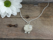 Load image into Gallery viewer, Silver sheep necklace, individually hand crafted in Wales at Jeffs Jewellers.