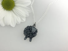 Load image into Gallery viewer, Silver black sheep necklace, individually hand crafted in Wales at Jeffs Jewellers.