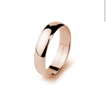Load image into Gallery viewer, 9ct 6mm D shape wedding band Rose gold. Traditional handmade 6mm red gold wedding band. Gents or womens