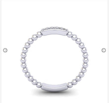 Load image into Gallery viewer, 9ct gold Diamond beaded ring, stacker band yellow, red or white gold.