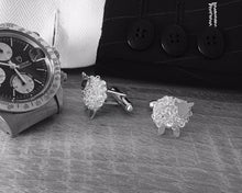 Load image into Gallery viewer, Handmade silver sheep cufflinks, individually crafted in Wales at Jeffs Jewellers.