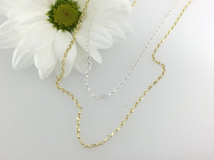 Custom order for 9ct Gold chain, diamond cut belcher 17" for bee or flower necklace.