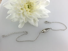 Load image into Gallery viewer, Silver Two Peas In A Pod bracelet, silver pearl bracelet, wedding gift