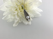 Load image into Gallery viewer, Silver Two Peas In A Pod bracelet, silver pearl bracelet, wedding gift